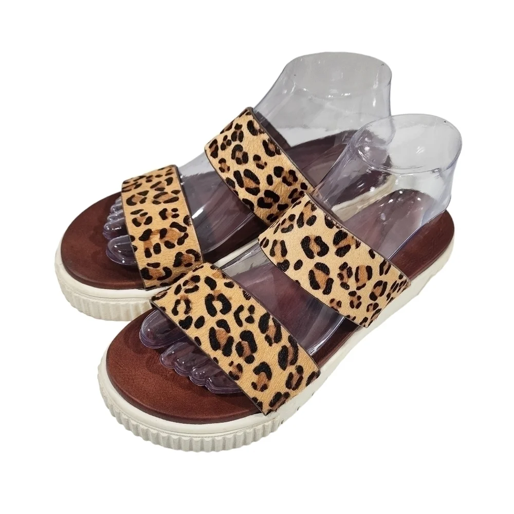 ALTAR'D STATE LEOPARD PRINT LEATHER UPPER SANDAL